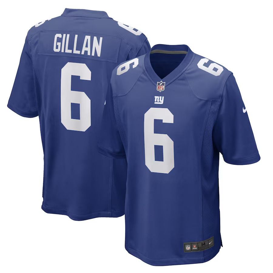 Men New York Giants #6 Jamie Gillan Nike Royal Game Player NFL Jersey